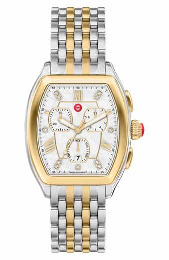 MICHELE Releve Diamond Two-Tone Bracelet Watch, 45mm - 0.04ct.