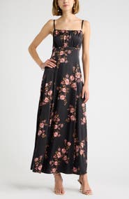 Chelsea28 Satin Cocktail Maxi Dress