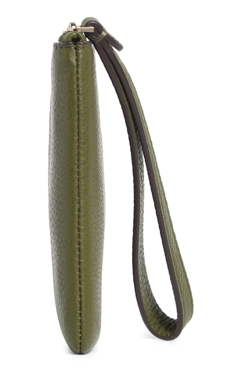 Kate Spade New York leila pebbled leather medium pouch, Alternate, color, Enchanted Green