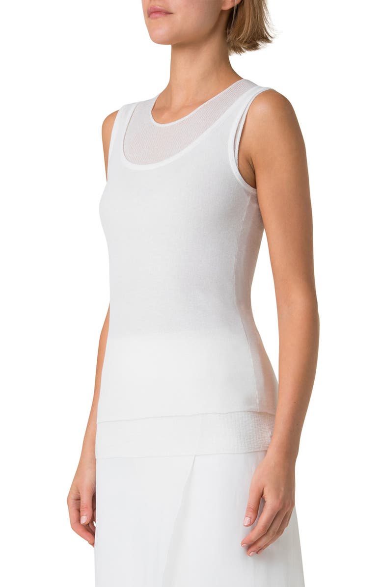 Akris Rib Shell, Alternate, color, Ecru