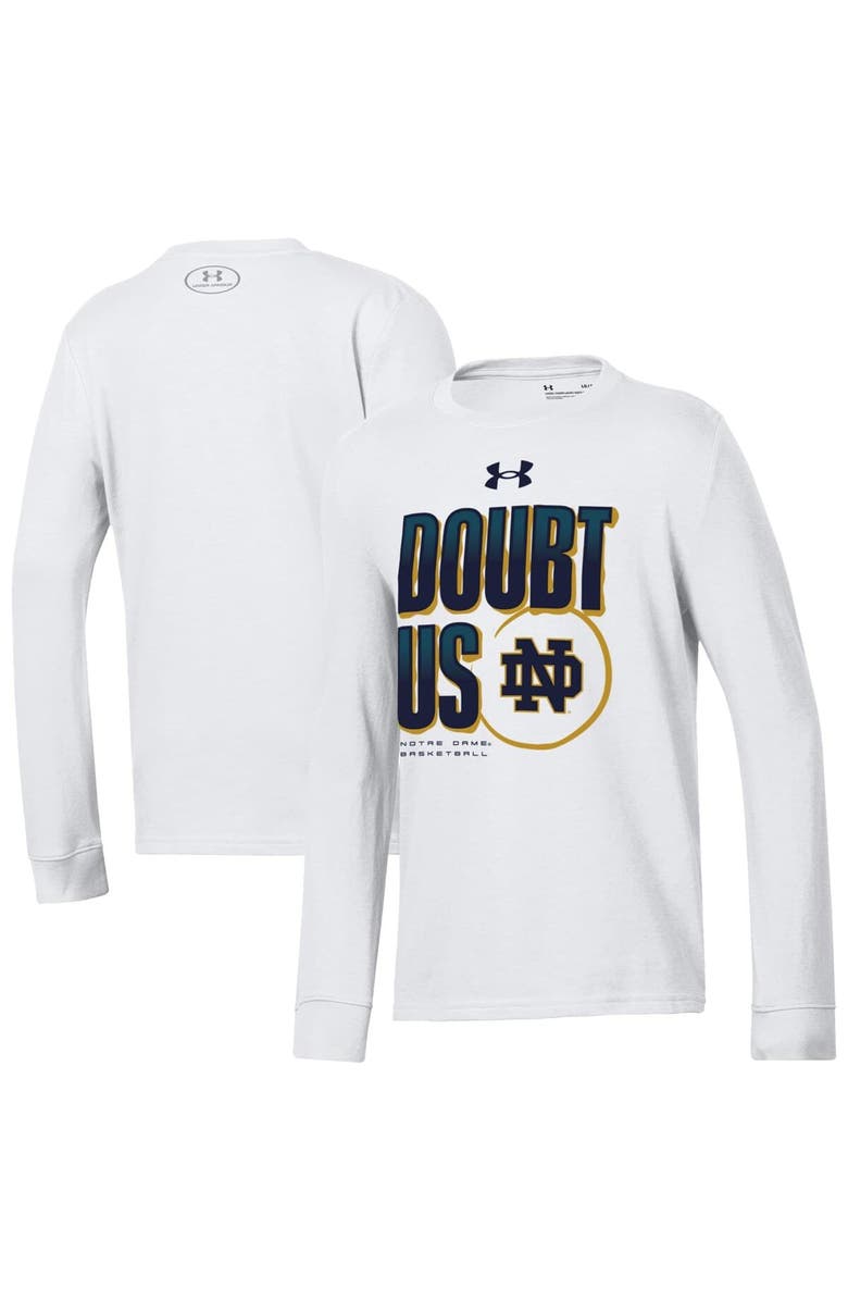 Under Armour Youth Under Armour  White Notre Dame Fighting Irish March Madness Unity Long Sleeve T-Shirt, Alternate, color, 
