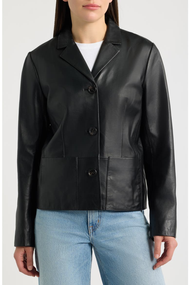Leather Blazer, Alternate, color, WINDOW PANE