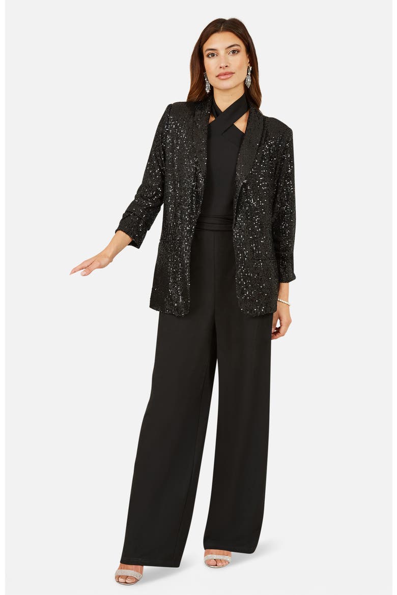Sequin Blazer, Alternate, color, Black