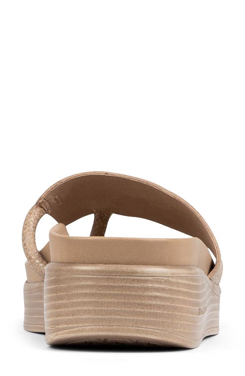 Donald Pliner Fifi Platform Wedge Flip Flop In White