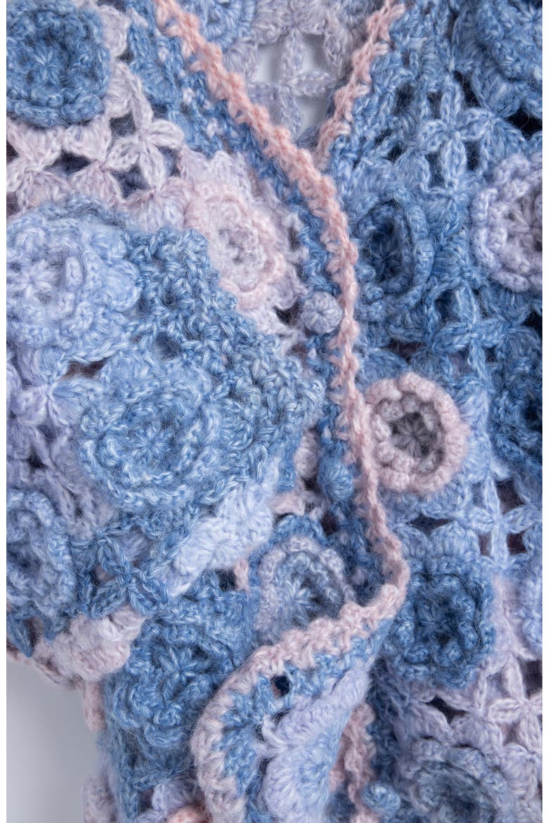 Crochet Blossom Cardigan, Alternate, color, LAVENDER