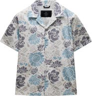 Reigning Champ Relaxed Fit Floral Cotton Poplin Camp Shirt