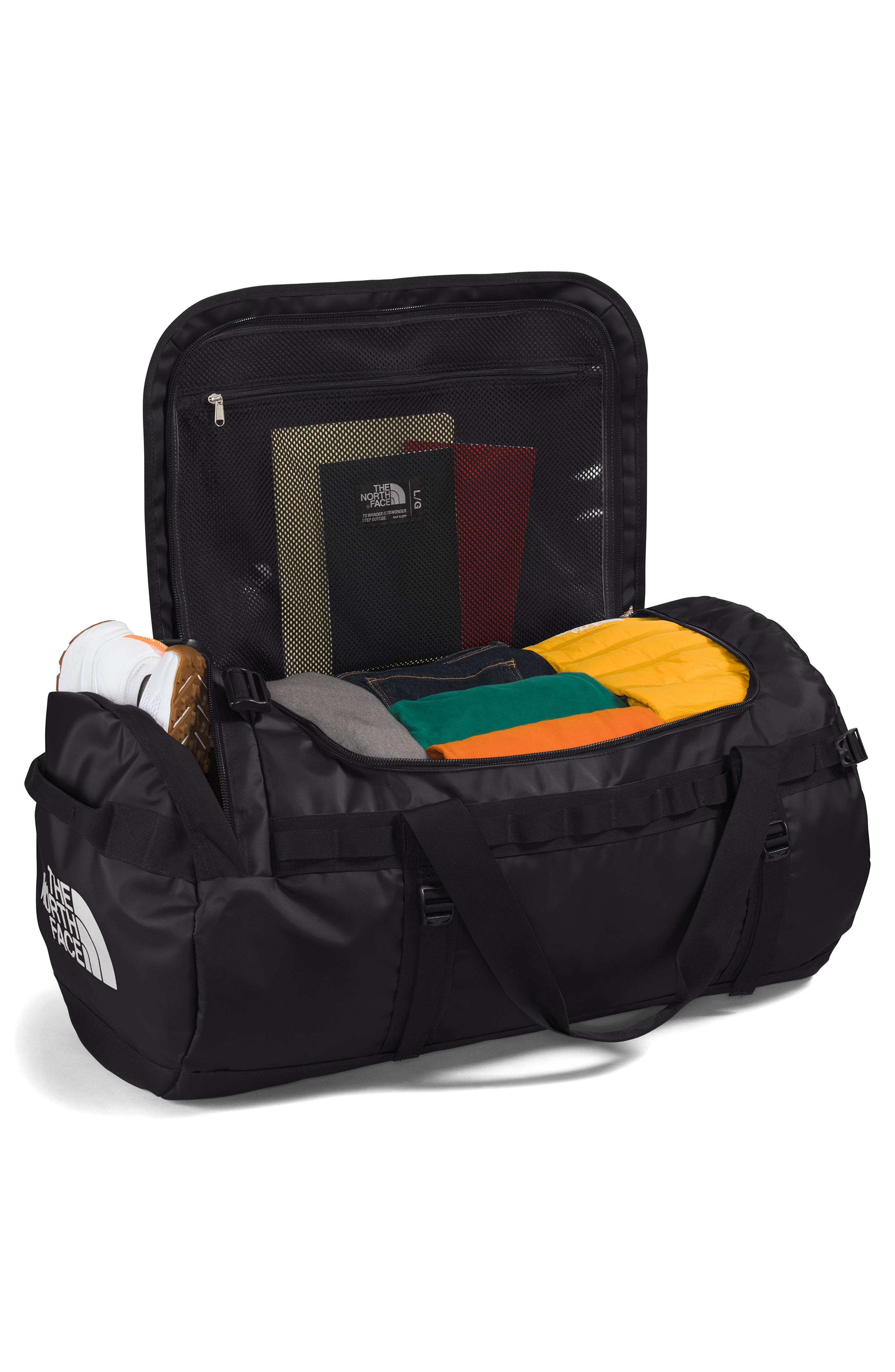 The North Face Base Camp Duffle Bag, Alternate, color, Tnf Black/ Tnf White-Npf