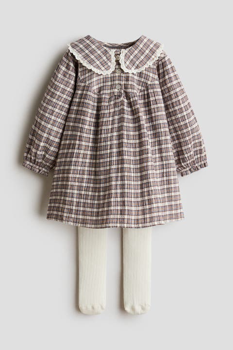 2-piece Dress And Tights Set
