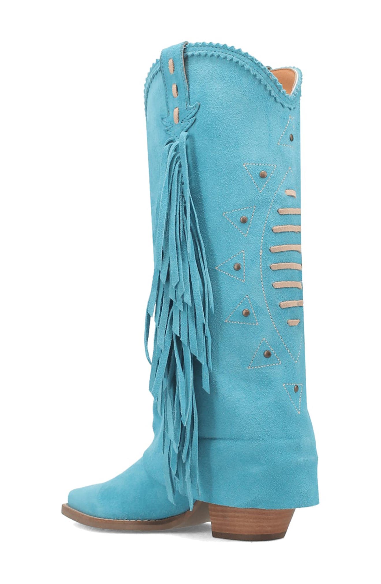 Dingo Spirit Trail Knee High Western Boot, Alternate, color, Blue