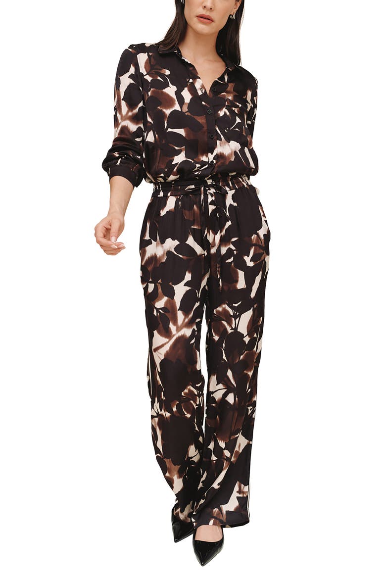 Smocked Waist Wide Leg Pants, Alternate, color, SHADOW FLORAL PRINT