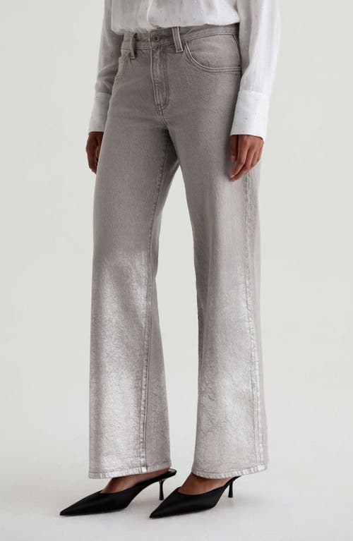 Ag Adria Low Rise Wide Leg Jeans In Silver Myst In Gray