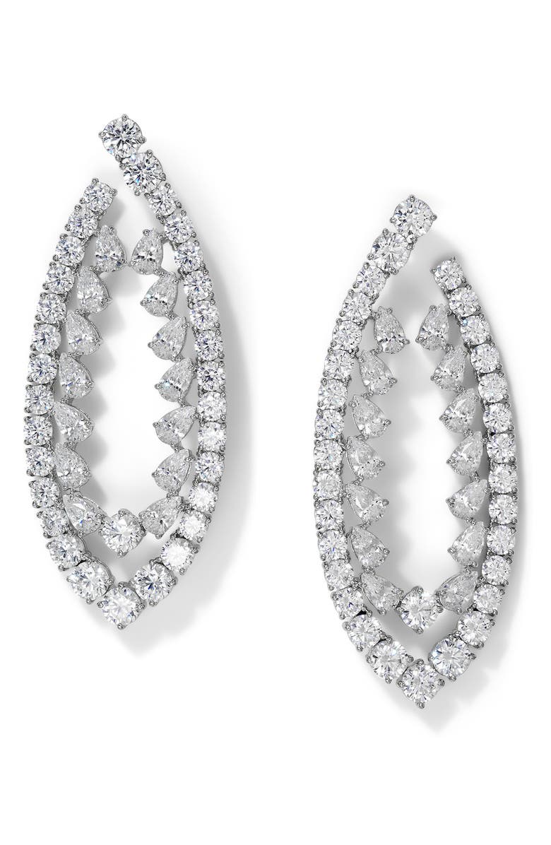Nadri Cassi Drop Earrings, Main, color, Rhodium