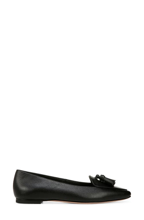 Veronica Beard Cleo Tassel Pointed Toe Loafer In Black