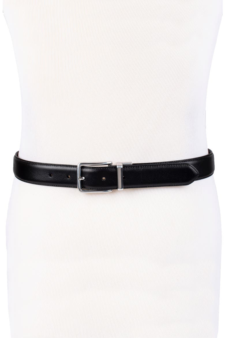 Reversible Feather Edge Leather Belt, Alternate, color, BLACK/ BROWN