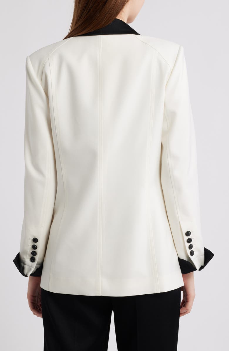KOBI HALPERIN Camille Two Tone Wool Blend Blazer, Alternate, color, Ivory / Black