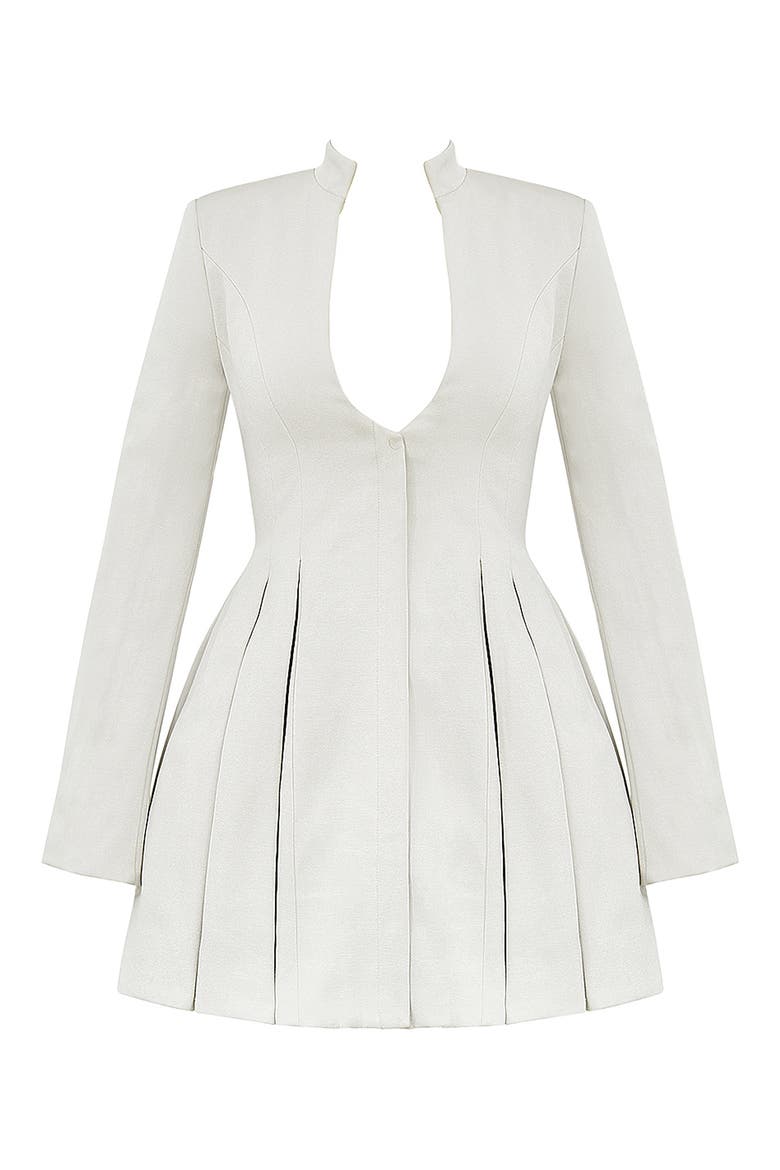 Heiress Plunge Neck Long Sleeve Fit & Flare Dress (Women) | Nordstrom