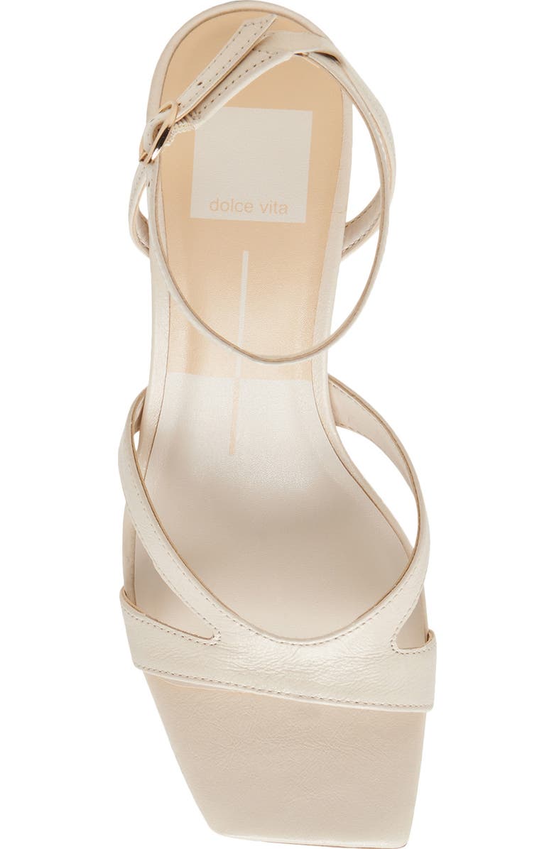 Dolce Vita Becki Ankle Strap Sandal, Alternate, color, Bone Crinkle Patent