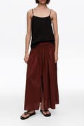 Bimba y Lola Flared Cotton Midi Skirt