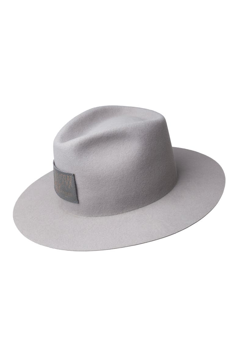 Nash Wool Fedora, Main, color, FLINT GREY