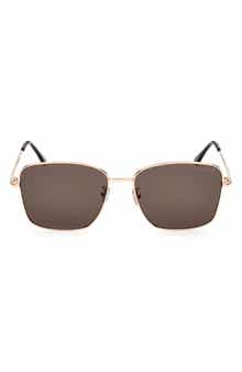 TOM FORD 60mm Gradient Rectangle Sunglasses