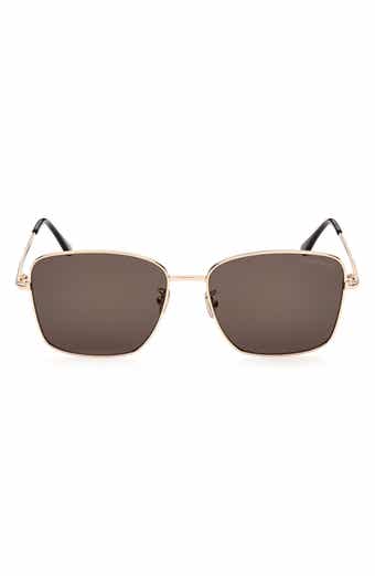 TOM FORD 60mm Gradient Rectangle Sunglasses