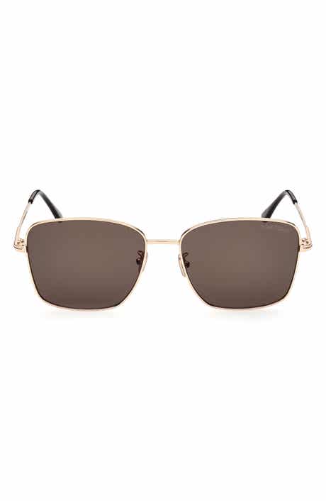 60mm Gradient Rectangle Sunglasses
