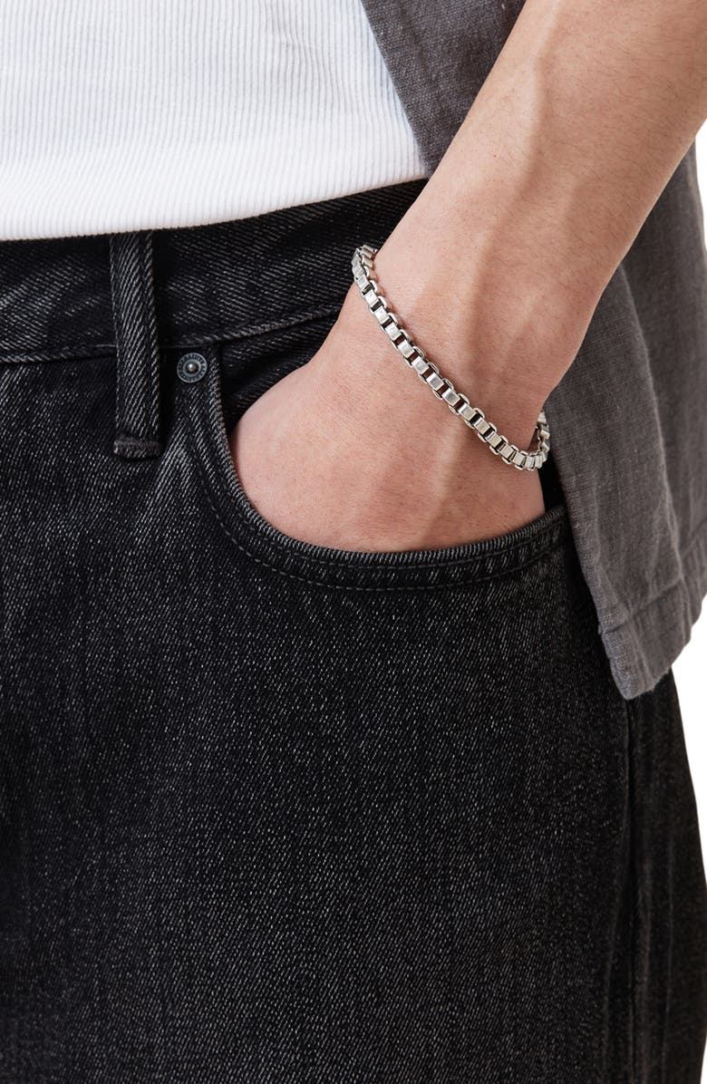AllSaints Men's Box Chain Bracelet, Alternate, color, 