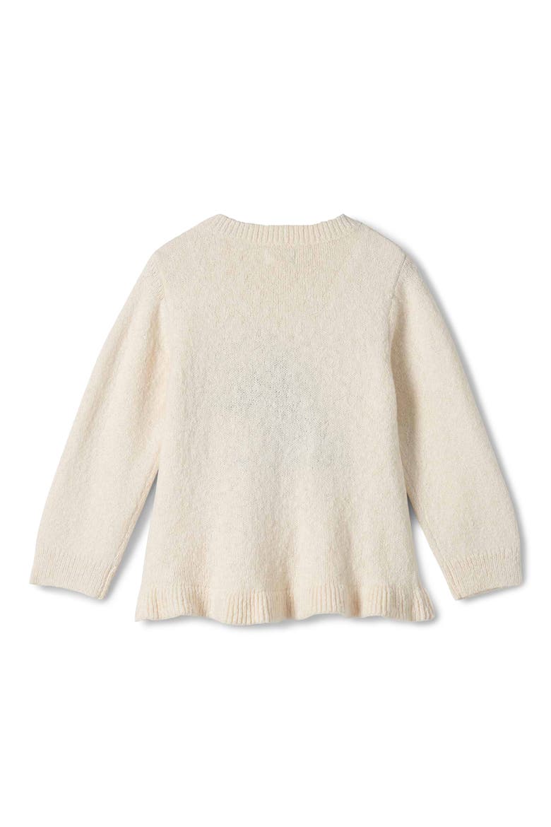 Kids' Cherry Intarsia Sweater, Alternate, color, GARDENIA
