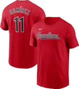 Nike Men's Nike Jose Ramirez Red Cleveland Guardians Fuse Name & Number T-Shirt