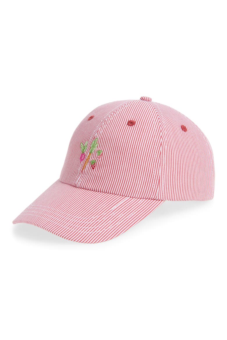 Fall Veg Baseball Cap, Main, color, RED