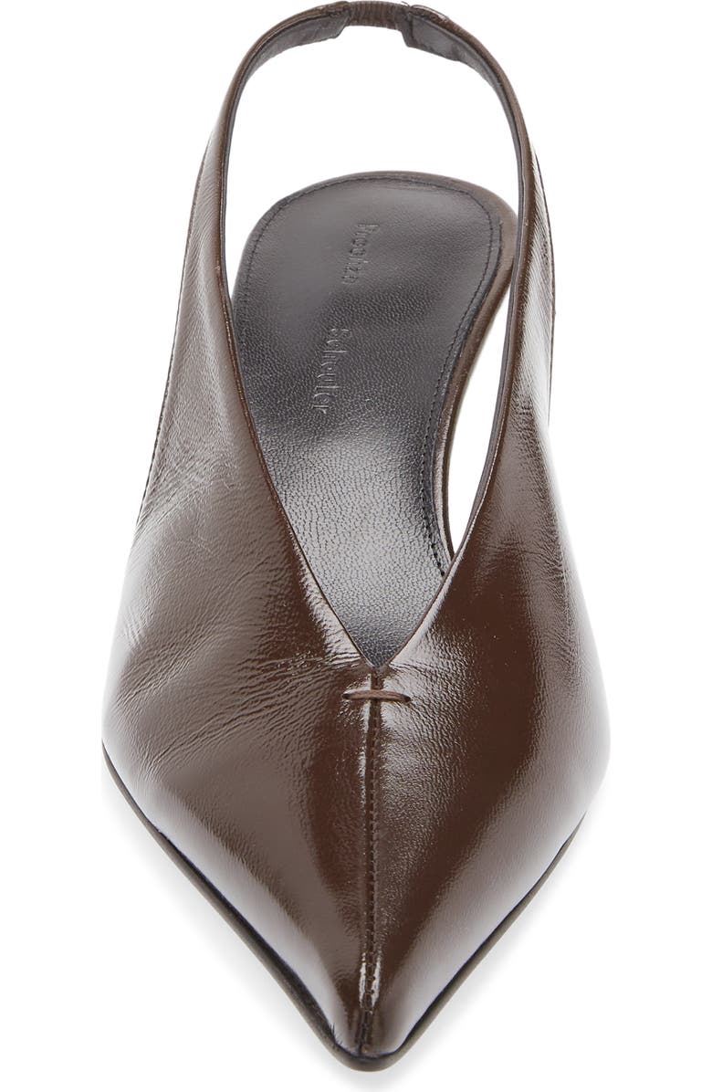 Proenza Schouler Slash Pointed Toe Slingback Pump, Alternate, color, Chocolate