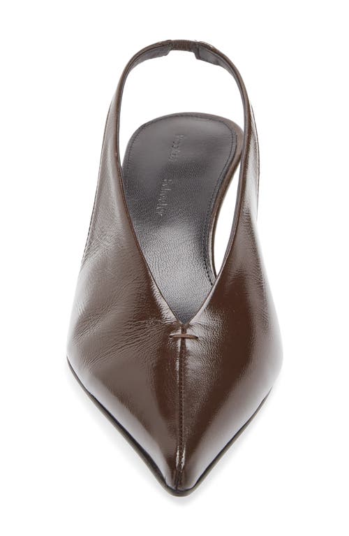 Proenza Schouler Slash Pointed Toe Slingback Pump In Brown