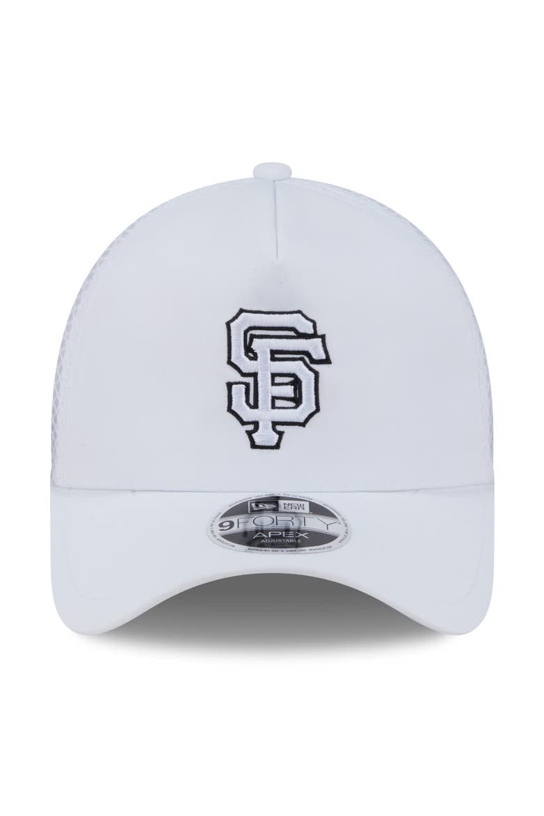 Men's New Era White San Francisco Giants 2026 Batting Practice Apex 9FORTY Adjustable Trucker Hat, Alternate, color, White