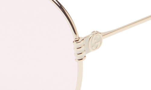Gucci 60mm Round Sunglasses In Pink