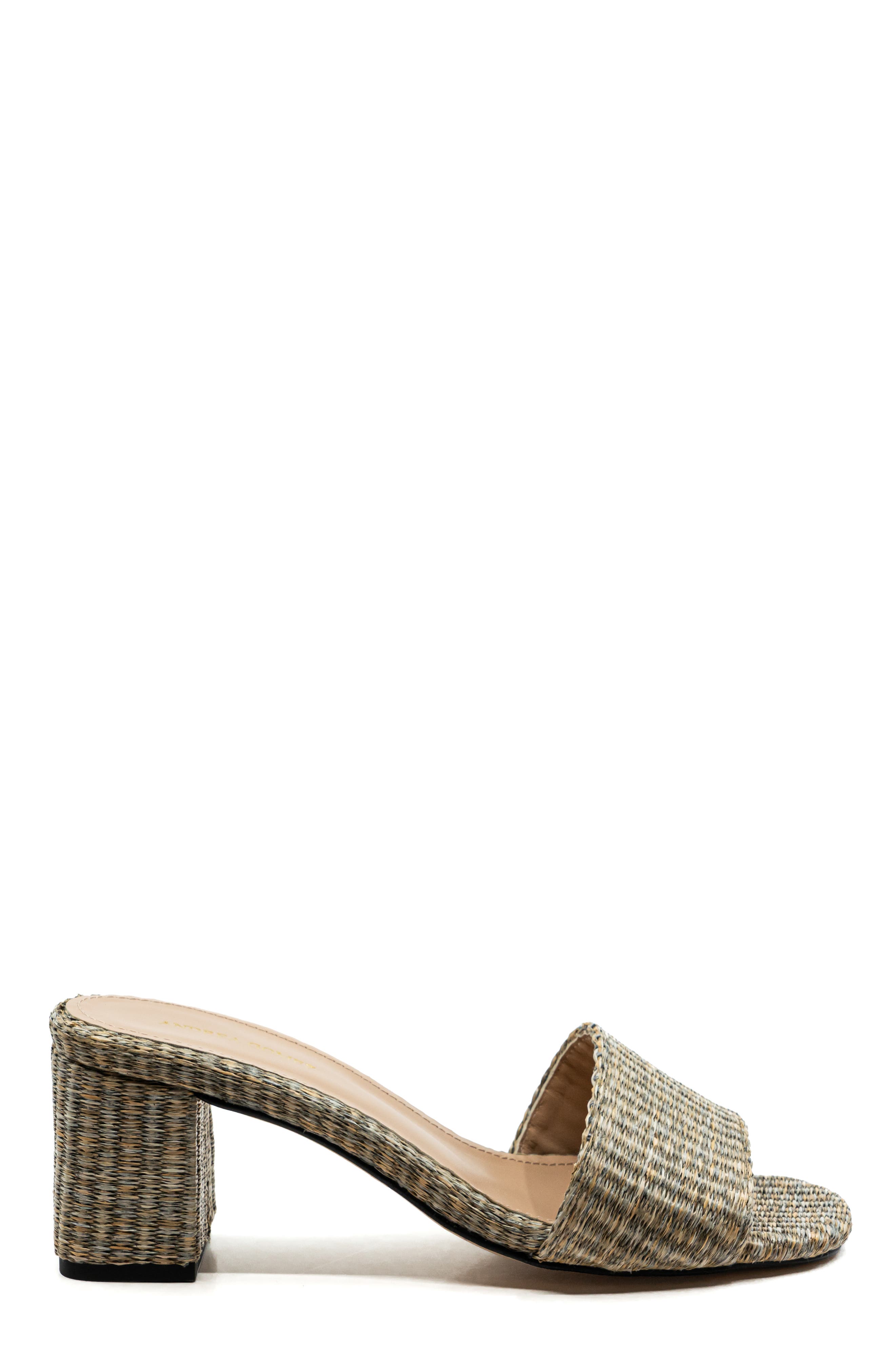 Andrea  Gomez Claudia Raffia Mule, Main, color, Grey