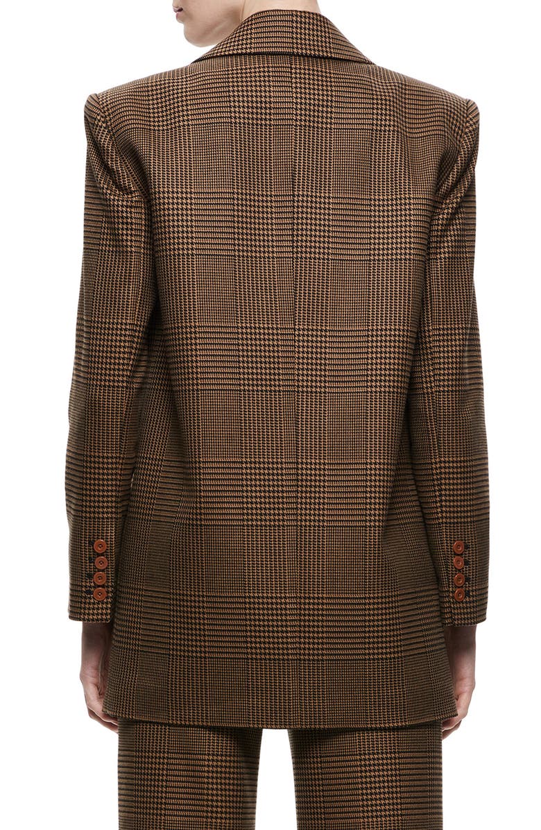Alice + Olivia Colley Glen Plaid Longline Blazer, Alternate, color,
