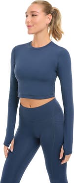 BloqUV Women's Long Sleeve Crop Top for Everyday Sun and UV Protection