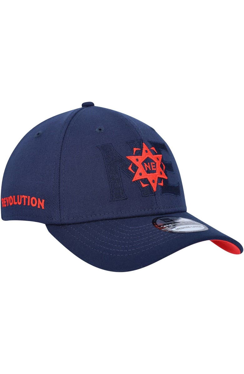 New Era Men's New Era Navy New England Revolution Kick Off 39THIRTY Flex Hat, Main, color, Navy
