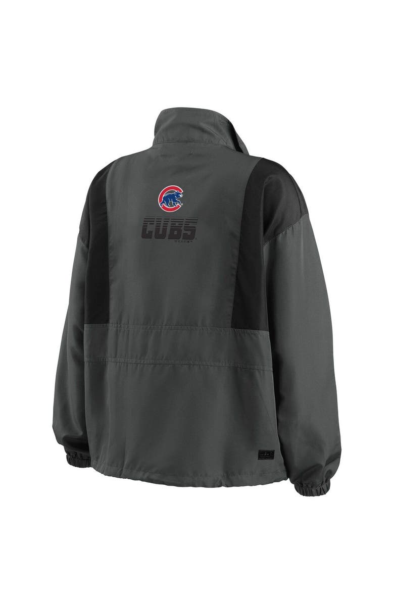 WEAR by Erin Andrews Women's WEAR by Erin Andrews Charcoal Chicago Cubs Packable Half-Zip Jacket, Alternate, color, Charcoal