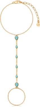 Ettika Dripping Faux Turquoise Hand Chain
