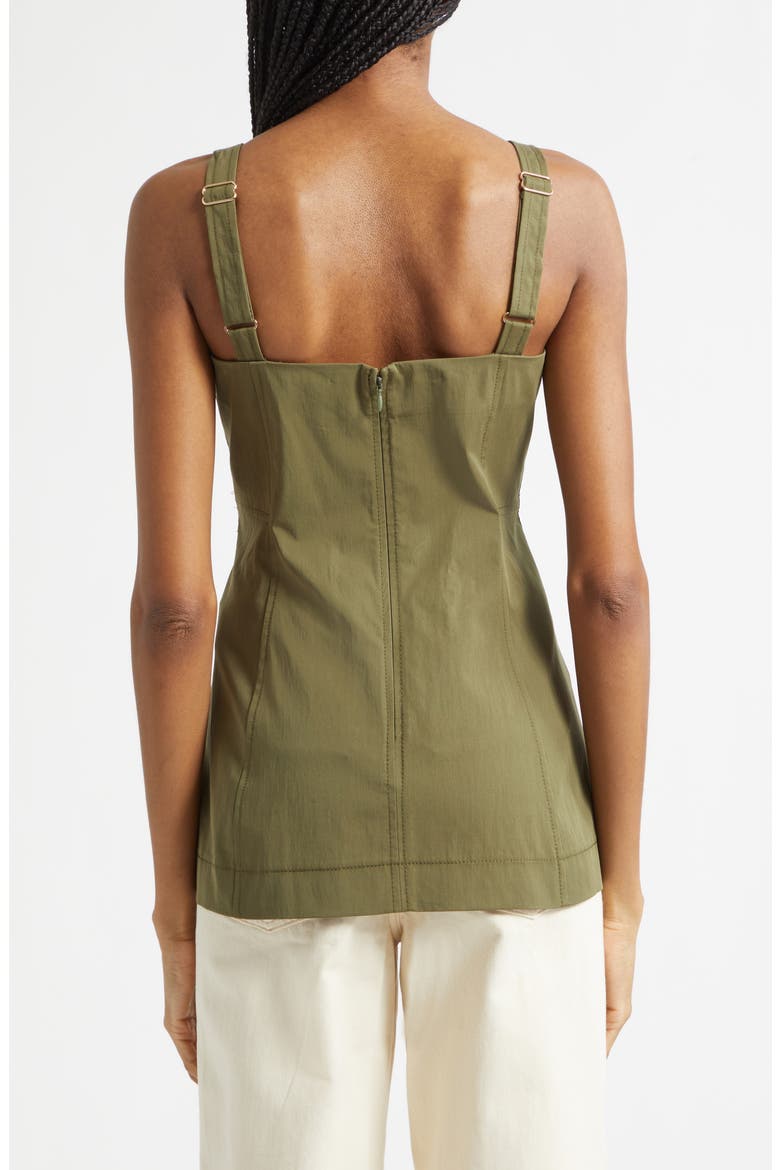Kariselle Button-Front Top, Alternate, color, ARMY