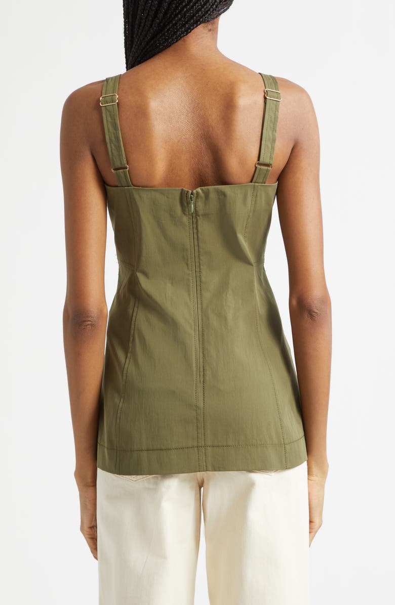 Veronica Beard Kariselle Button-Front Top, Alternate, color, Army