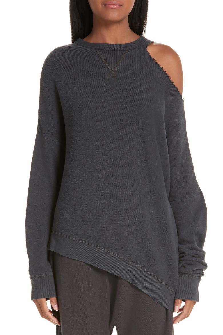 Distorted Sweatshirt, Main, color, VINTAGE BLACK