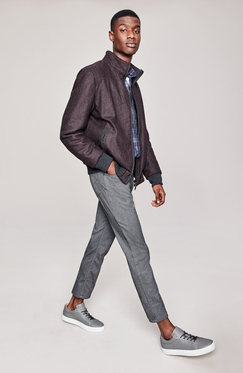 Zachary Prell Palmer Wool Blend Bomber Jacket, Alternate, color, 