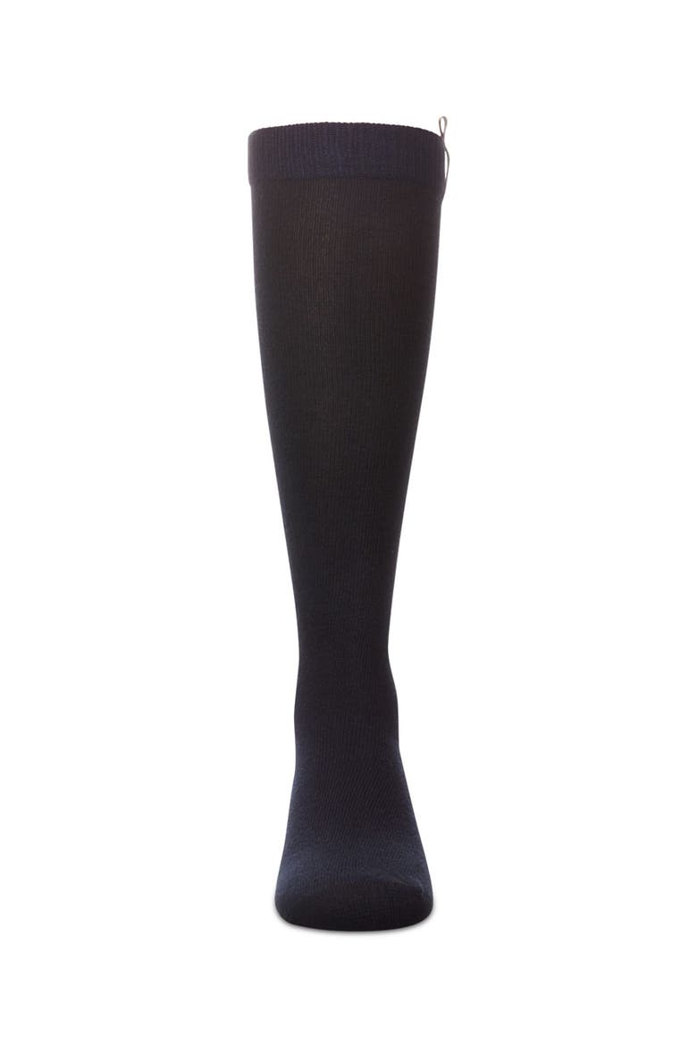 Reflective Tab Knee High Socks, Alternate, color, Navy