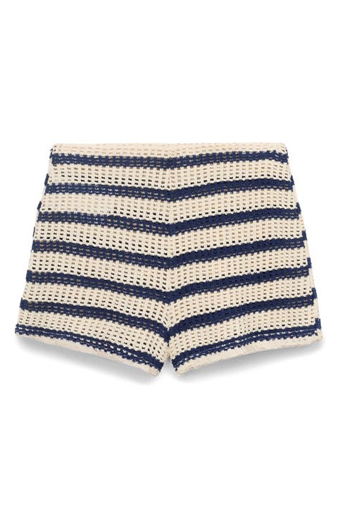 Stripe Open Stitch Shorts