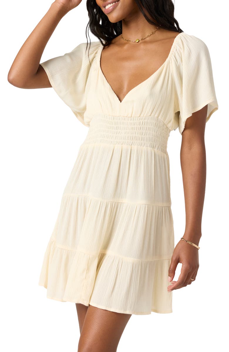 O'Neill Layken Flutter Sleeve Minidress, Alternate, color, 