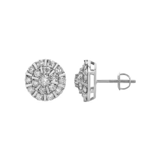 Luvmyjewelry Hadrianus 10k Gold Diamond Unisex Earrings In 10k White Gold