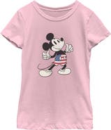 Mickey & Friends Girl's Mickey & Friends Patriotic Shorts Pose Graphic T-Shirt