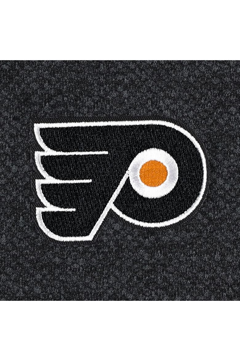 Men's Antigua Heathered Black Philadelphia Flyers Course Quarter-Zip Jacket, Alternate, color, Heather Black